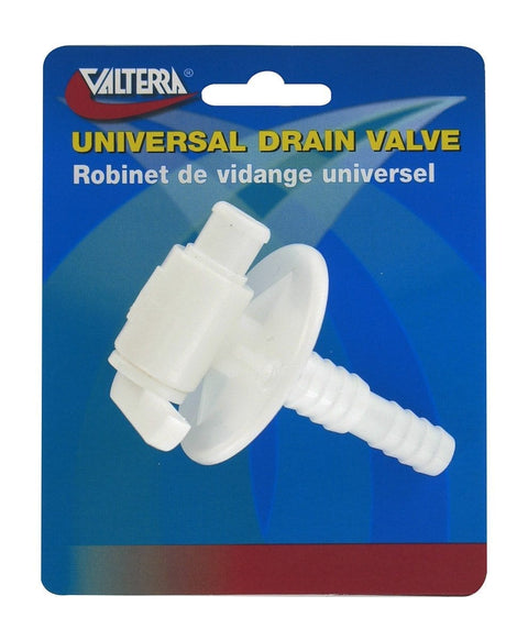 Valterra Universal Drain Valve A01-2025VP Retail Packaging - Front View | United RV Parts