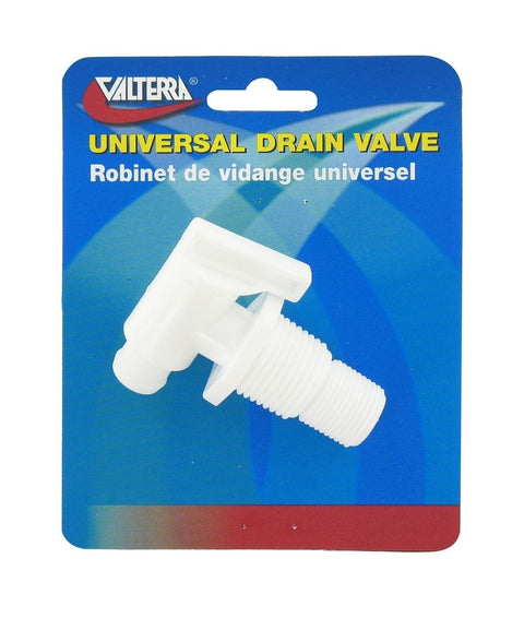 Valterra Universal Drain Valve A01-2026VP - Retail Package View | United RV Parts