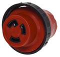Red Valterra 30 Amp RV Adapter Plug A10-3030DA Female Receptacle Detail - Bottom View | United RV Parts