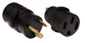 Black Valterra 50 Amp Female to 30 Amp Male RV Adapter Plug A10-3050A - Both Ends View | United RV Parts