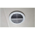 Valterra A10-3361VP Round AC Register Installed in RV Ceiling - Installation View | United RV Parts
