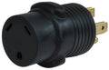 Black Valterra 30 Amp to 50 Amp RV Power Adapter - Back View | United RV Parts