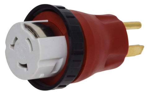 Red Valterra 50 Amp Detachable Adapter Plug - Side Angle | United RV Parts