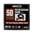 Valterra 50 Amp RV Extension Cord Packaging - Mighty Cord 50-Foot Heavy Duty 4-Wire 6-8 Gauge Box | United RV Parts