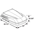 Dometic Penguin II RV Air Conditioner Technical Dimensions Diagram 40x29 inches | United RV Parts
