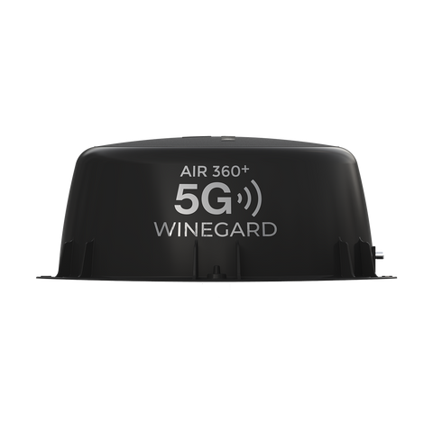 Black Winegard Air 360+ 5G Multi-Directional RV Antenna - Side View | United RV Parts