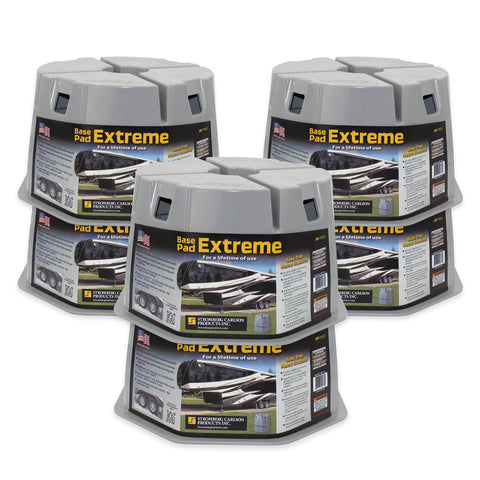 Gray Polycarbonate RV Base Pad Extreme JBP-712.6 6-Pack Bundle - Front View | United RV Parts