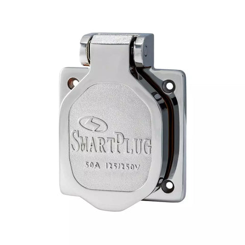 Stainless Steel SmartPlug 50 Amp Inlet B50ASSY - Front View | United RV Parts