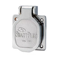 SmartPlug BM30NT Stainless Steel 30A 125V RV Inlet - Closed Cover Front View | United RV Parts
