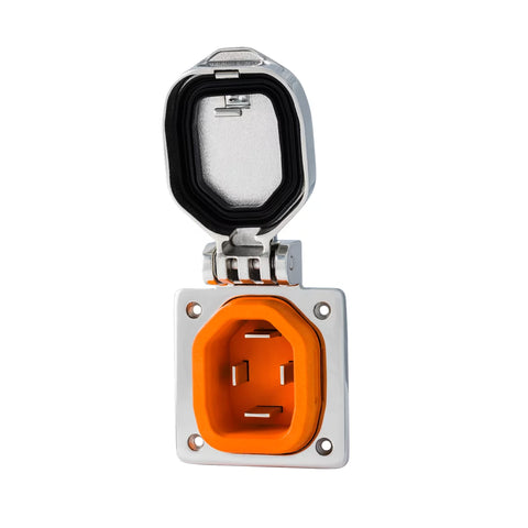 Stainless Steel SmartPlug 50 Amp Inlet Open - Interior View | United RV Parts