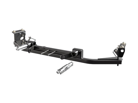 Black Steel Flat Tow Base Plate BX1728 - Isolated Product View | United RV Parts