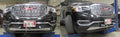 Blue Ox BX1728 Base Plate Installed on Black GMC Acadia - Front & Side View | United RV Parts