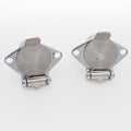 Blue Ox BX8861 Pair of Chrome Reversible Socket Adapters Back View - Flat Lay | United RV Parts