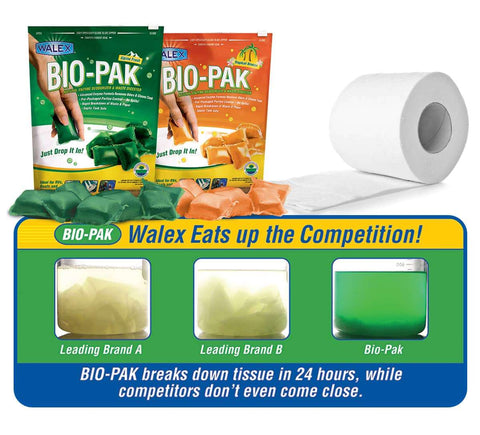 Walex | Bio-Pak Gotas de Enzimas Naturales para Aguas Negras | BIOTROPBG | Paquete de 10 | Brisa Tropical