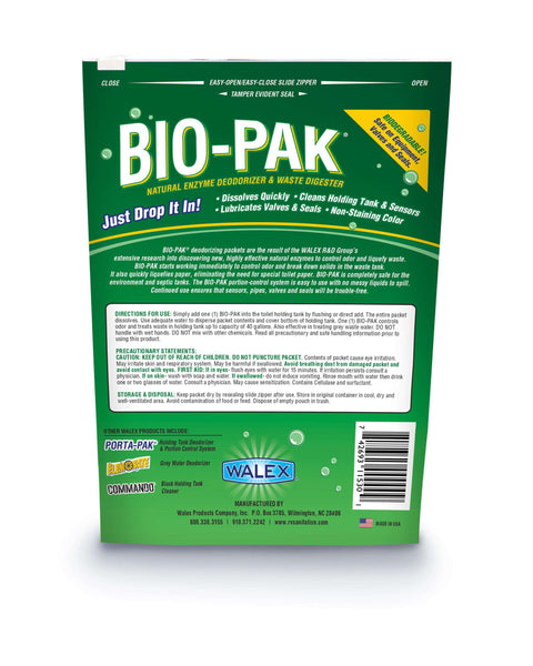 Walex | Bio-Pak Gotas de Enzimas Naturales para Aguas Negras | BIOPPBG | Paquete de 10 | Alpine Fresh