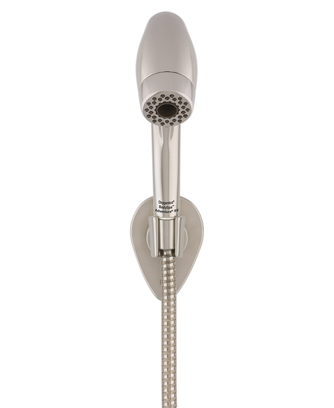 Brushed Nickel Oxygenics BodySpa Adventure RV Handheld Shower 25488 - Front View | United RV Parts