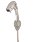 Brushed Nickel Oxygenics BodySpa Adventure RV Handheld Shower with Wall Mount Bracket - Side View | United RV Parts