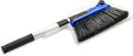 Blue Camco Adjustable Broom with White Dustpan - Side View | United RV Parts