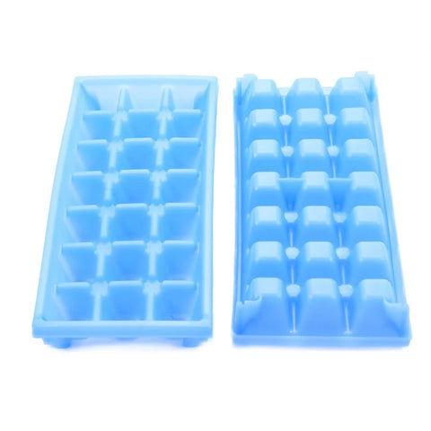 Blue Camco Mini Ice Cube Trays - Top and Bottom Views | United RV Parts