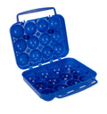 Blue Camco 51015 Egg Holder - Open Interior View Showing Compartments | United RV Parts