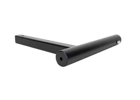 Black Steel Flag Pole Holder - Angled View Showing Hitch Mount Design | United RV Parts