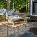 Camco 51895 Bamboo Table Supporting Portable Grill at Campsite | United RV Parts