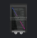 GE Profile RV Cooktop Cover Installation Diagram - Above View | United RV Parts