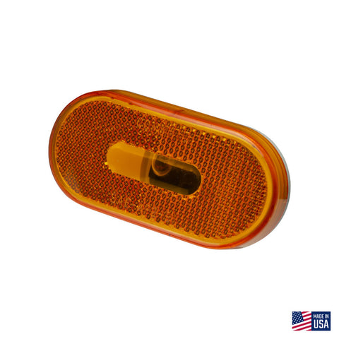 Amber Oval RV Clearance Light CMD-003-53P Angled View - Command Electronics | United RV Parts