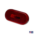 Red Oval Incandescent RV Clearance Light CMD-003-54P - Angled Front View | United RV Parts