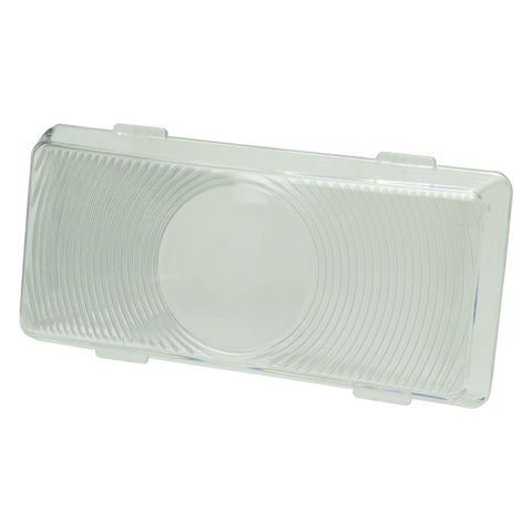 Clear Rectangular Porch Light Replacement Lens CMD-89-100C - Angled View | United RV Parts