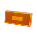 Amber Plastic Rectangular Clearance Light Replacement Lens CMD-89-181A - Front Angle | United RV Parts