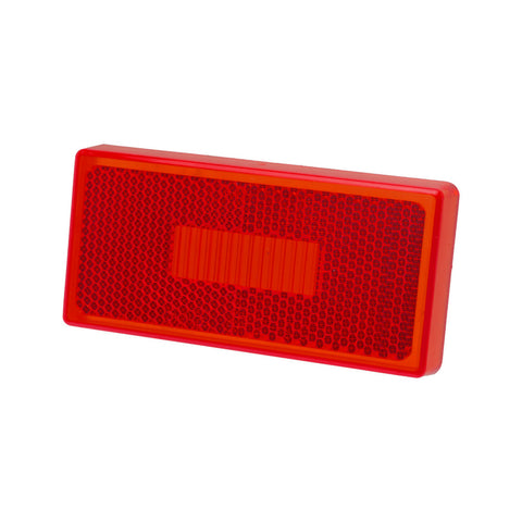Red Plastic Rectangular Clearance Light Replacement Lens CMD-89-181R - Front Angle | United RV Parts