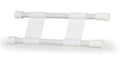 White Adjustable RV Double Cupboard Bar - Side Profile | United RV Parts