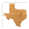 Camco Bamboo Texas Cutting Board 53113 - 13-5/8 x 13-3/8 in Dimensions View | United RV Parts