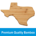 Camco Bamboo Texas Cutting Board 53113 - Angled View Showing Premium Bamboo Construction | United RV Parts