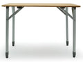 Bamboo Folding Table with Aluminum Legs - Side Profile View | United RV Parts