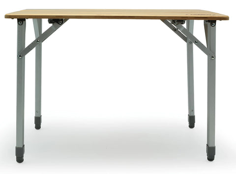 Bamboo Folding Table with Aluminum Legs - Side Profile View | United RV Parts