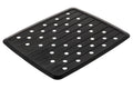 Black Camco RV Sink Mat 43721 - Angle View Showing Grid Pattern | United RV Parts