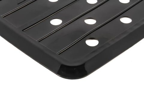 Black Camco RV Sink Mat 43721 - Corner Detail Non-Slip Surface | United RV Parts