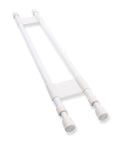 White Camco Double Refrigerator Bar - Extended Side View | United RV Parts