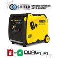 Yellow Champion 4500W Dual Fuel Generator with CO Shield - Angle View | United RV Parts