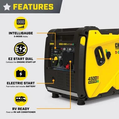 Champion Inverter Generator Key Features - Electric Start RV Ready | United RV Parts