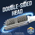 White Silicone Toilet Brush Double-Sided Head - Close-Up Detail View | United RV Parts