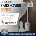 White RV Toilet Brush Wall-Mounted - Compact Bathroom Installation | United RV Parts