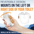 Reversible Design Installation - RV Toilet Bidet Mounting Options | United RV Parts