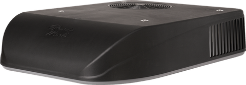 Black Coleman Mach 8 Plus Roughneck RV Air Conditioner - Top Angle View | United RV Parts