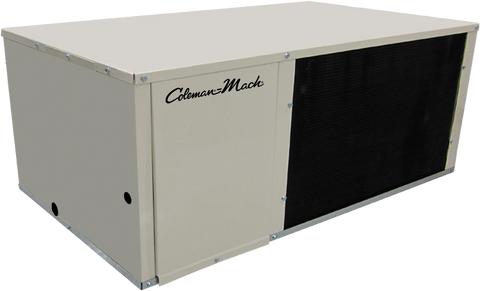 Beige Coleman Mach Park PAC 13700 BTU Air Conditioner - Side View | United RV Parts
