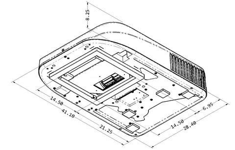 Coleman Mach 8 Plus CUB Installation Diagram - Dimensions Detail | United RV Parts
