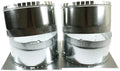 Two Coleman Park Pac Duct Collars 6633-6151 with Metal Straps - Front View | United RV Parts