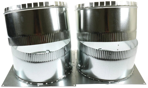 Two Coleman Park Pac Duct Collars 6633-6151 with Metal Straps - Front View | United RV Parts